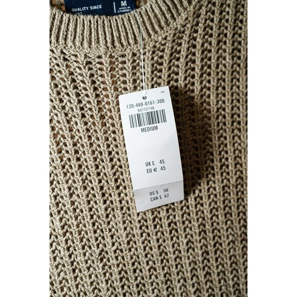 Abercrombie & Fitch womens M pullover tan sweater - Picture 3 of 7